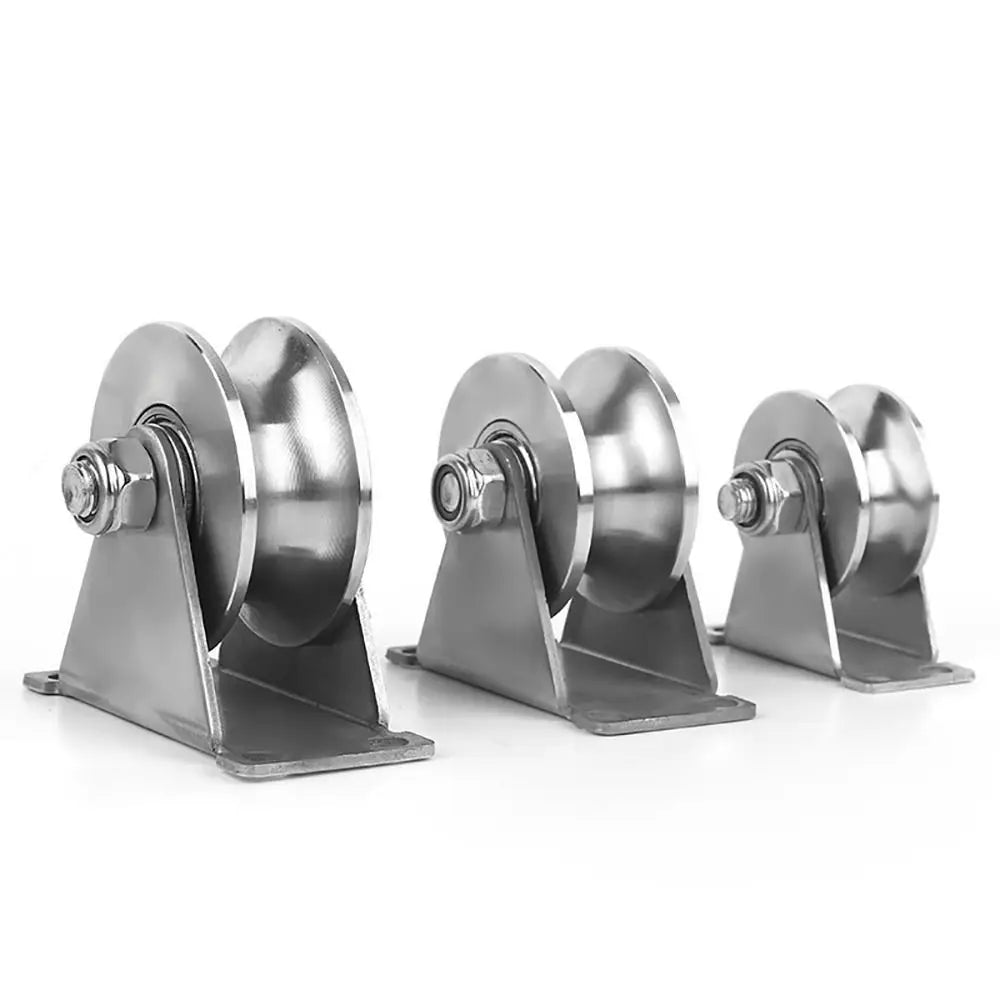 Type 48 Stainless Steel Track Bearing Pulley | U V H Groove Roller