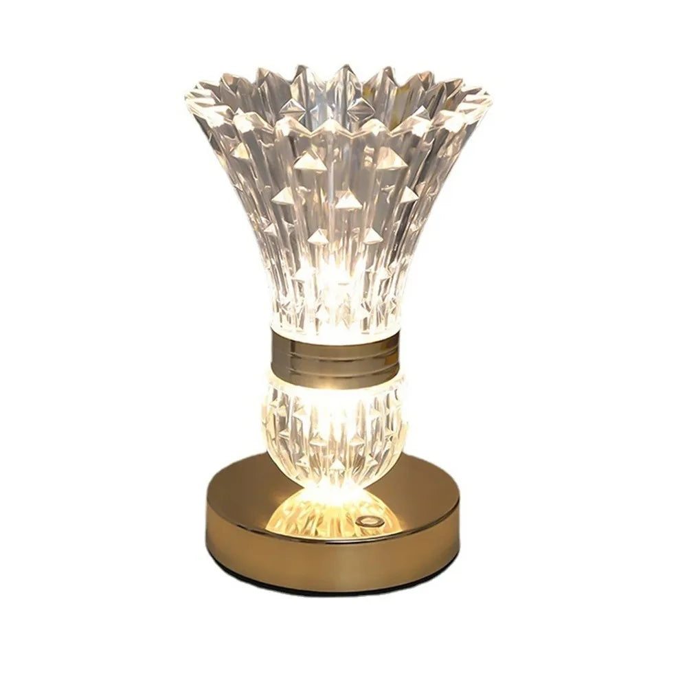 Dimmable Crystal Mushroom Table Lamp | 3-Color Touch LED Night Light LED Touch Table Lamp Oasis Select Style 3