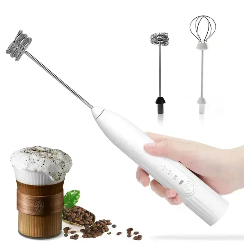 2-in-1 USB Electric Egg Beater & Milk Frother – GUOHE