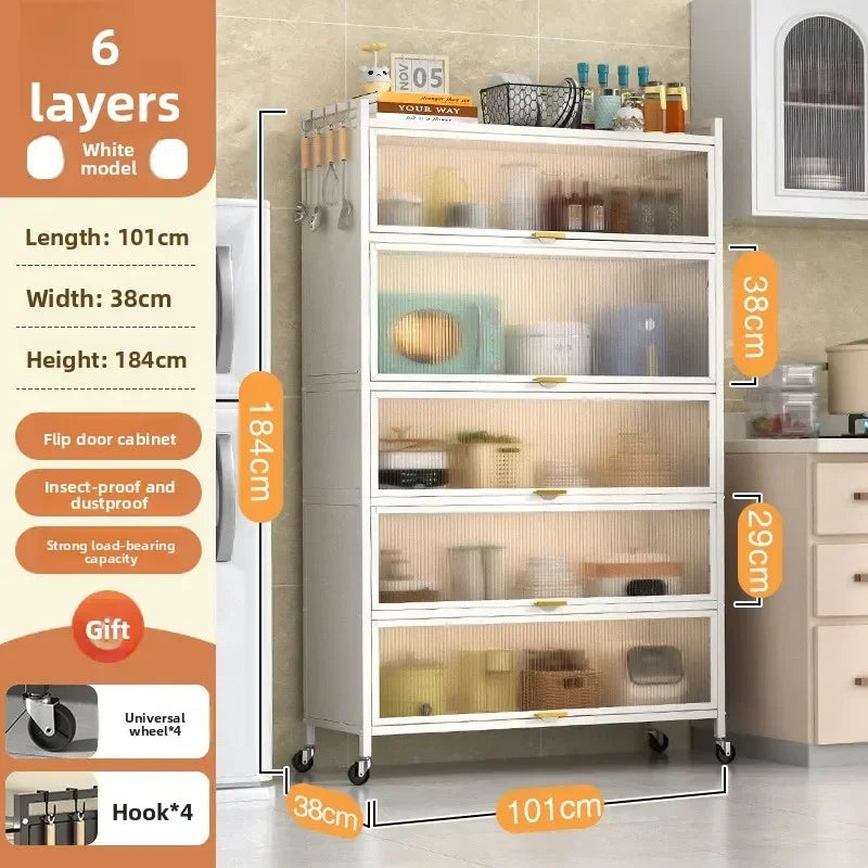 Shelves Floor-to-ceiling multi-layer household cupboards Storage cabinets Against the wall Side cabinets Storage cabinets Oasis Select White 38 101-6-5