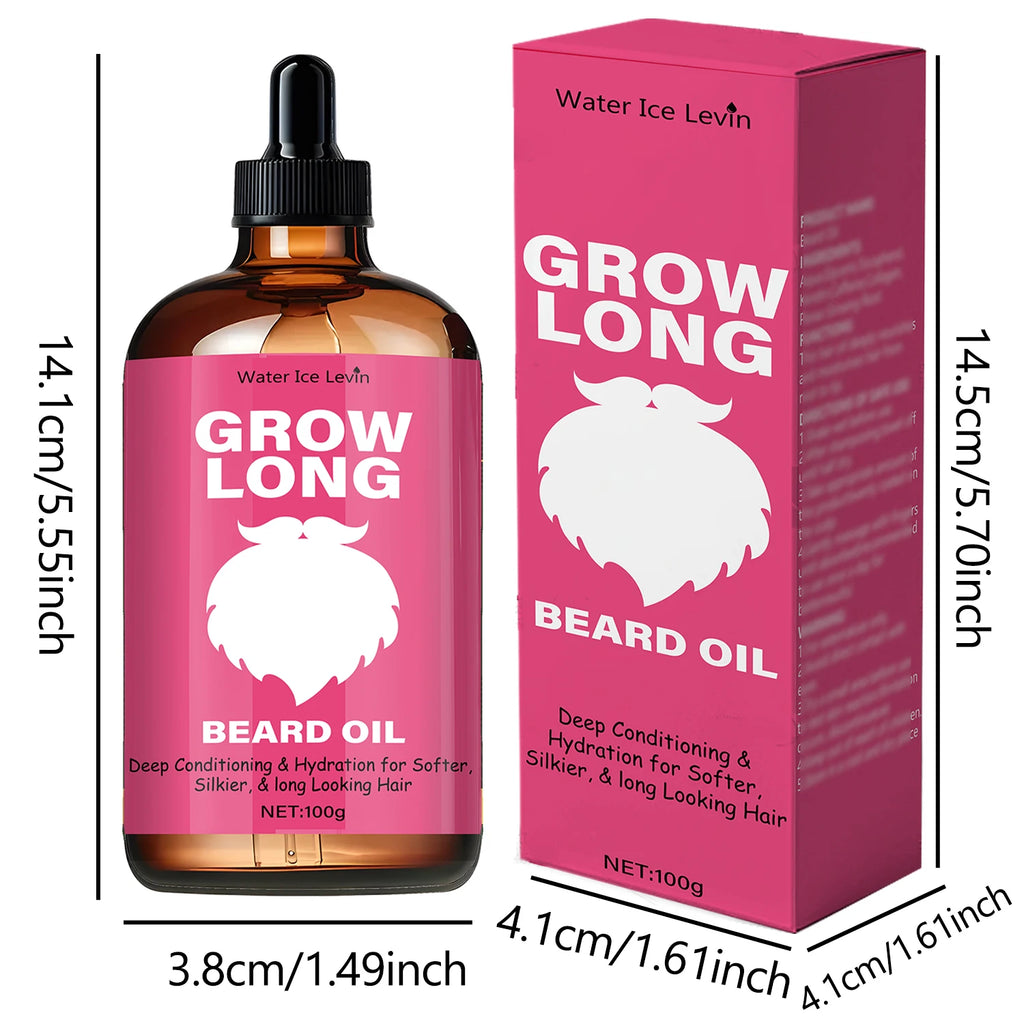 Levin Beard Oil: The Ultimate Blend for Growth & Shine. Deeply Moisturizes for a Softer, Silkier, and Manageable Beard Oasis Select