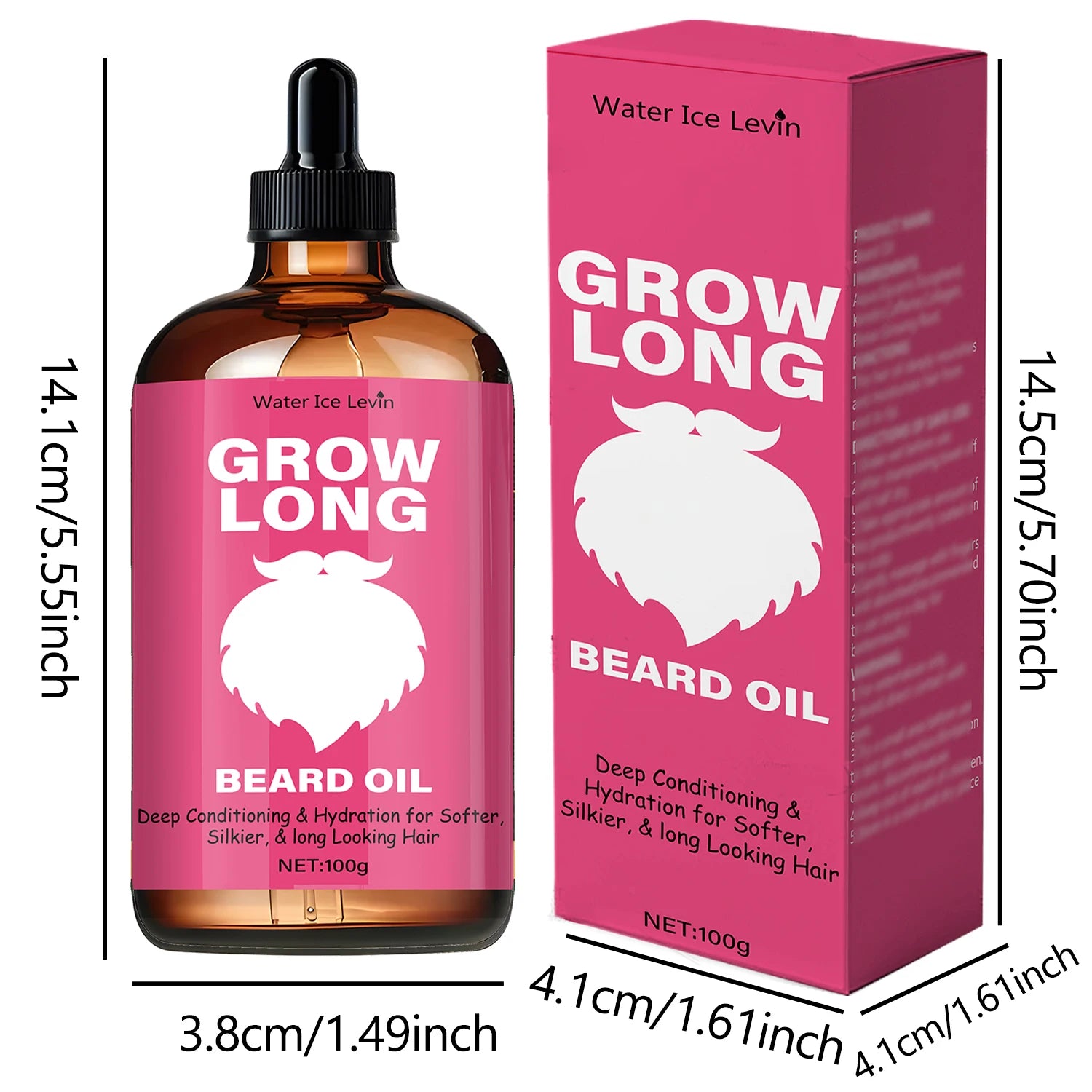 Levin Beard Oil: The Ultimate Blend for Growth & Shine. Deeply Moisturizes for a Softer, Silkier, and Manageable Beard Oasis Select