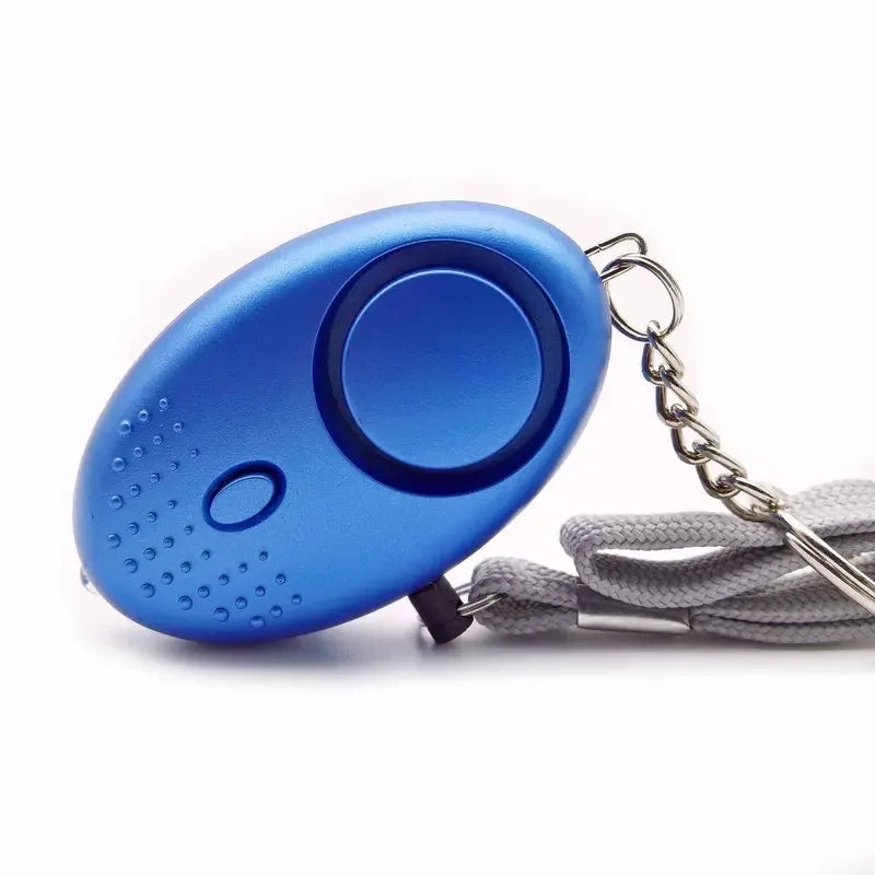 130DB Personal Security Alarm Emergency with LED Buckle Key Lights Emergency Safety Alarm for Women Men Children Elderly Oasis Select Blue