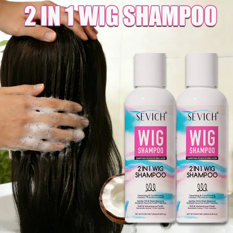 Wigs Care Shampoo Coconut Oil Wig Conditioner Wig Frizz Control & Smooth Professional Wig Care Solution for All Types of Wig Oasis Select