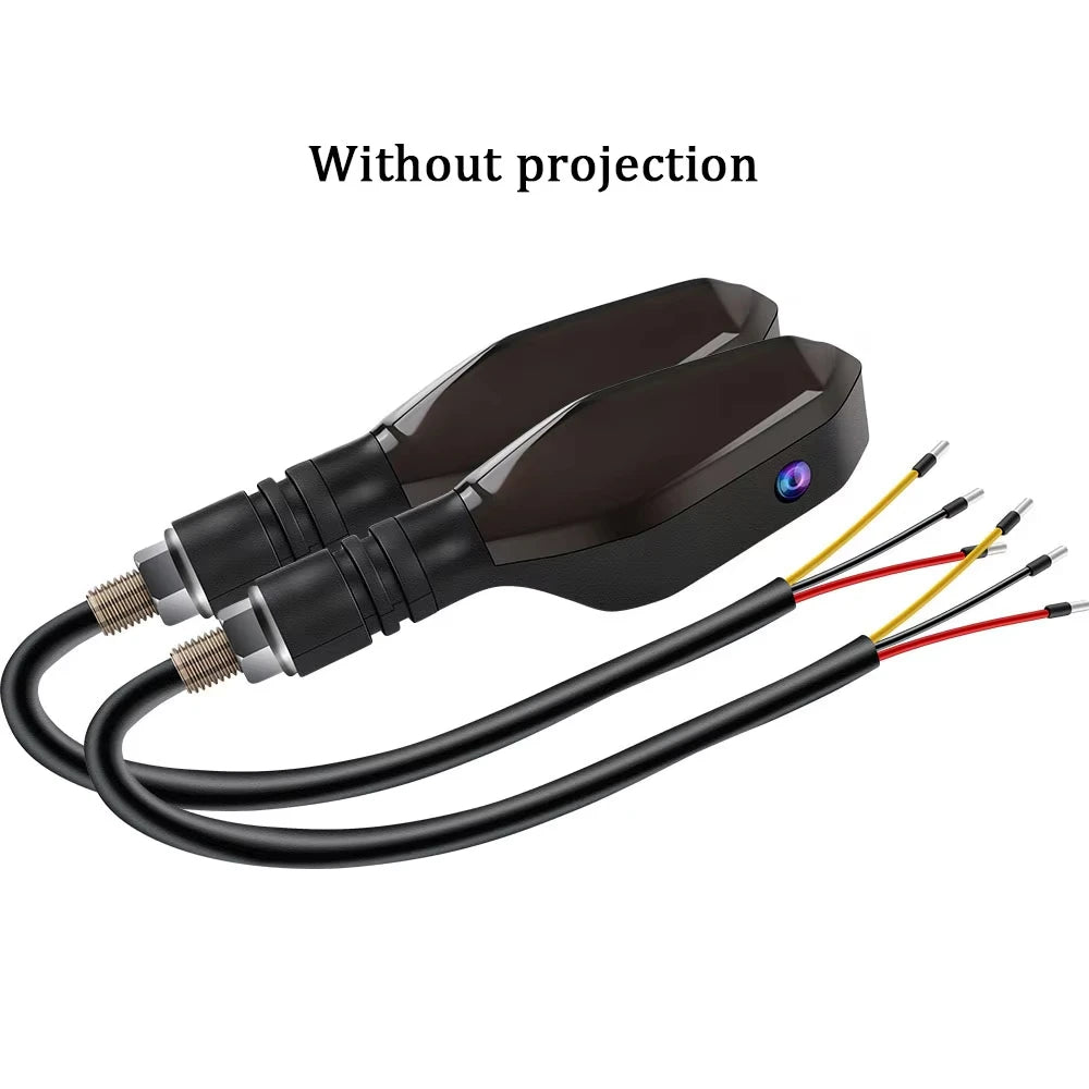 Motorcycle LED Turn Signals – Arrow Projection & 27 RGB Modes