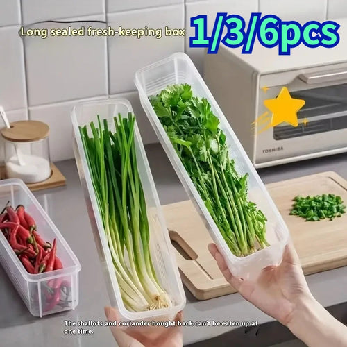 1/3/6pcs Refrigerator Side Door Storage Box Food Vegetable Fruit Eggs Fresh Organizer Household Kitchen Fridge Containers Boxes Oasis Select