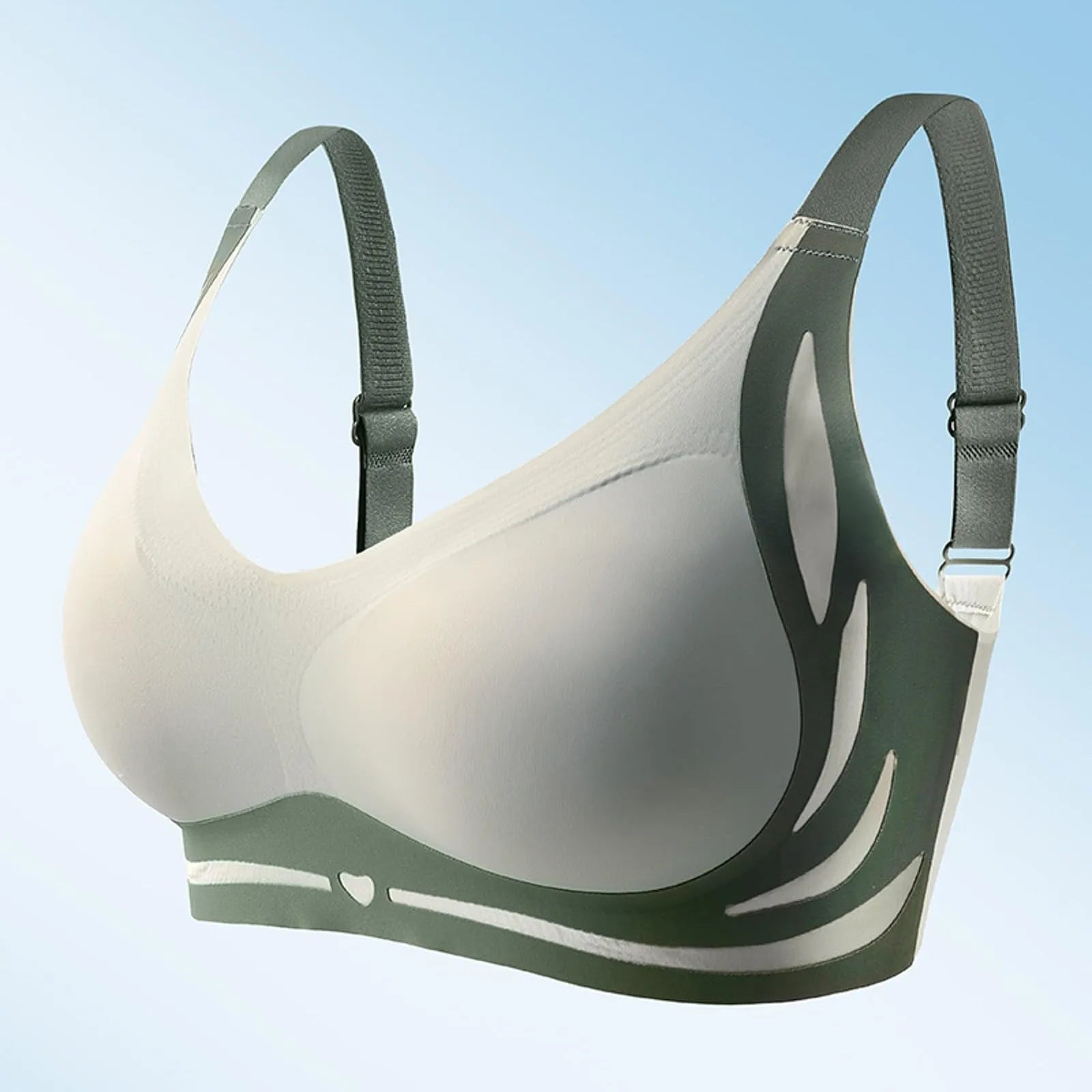Women's Wireless Push-Up Bra | Seamless V-Neck Wire-Free Wireless Push-Up Bra Oasis Select 42 Mint Green