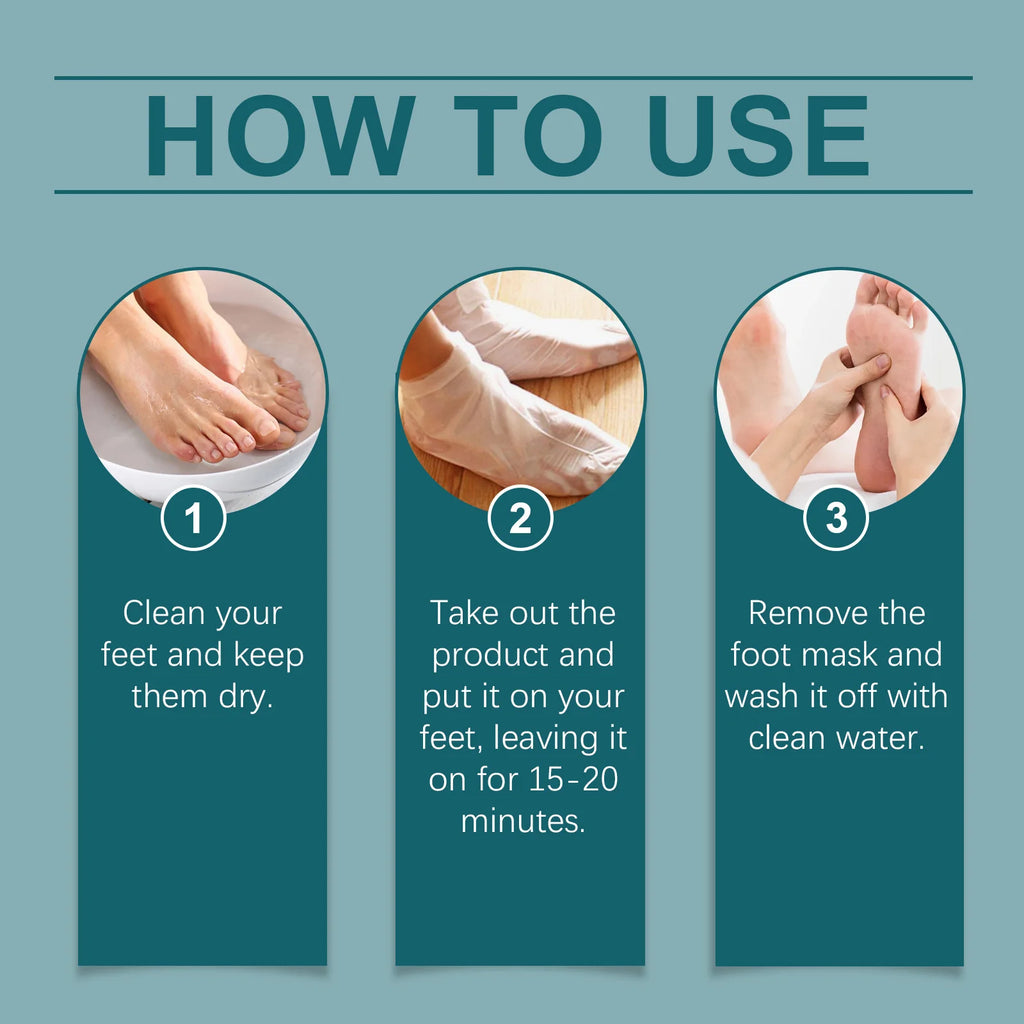 Exfoliating Foot Mask Anti Cracked Remove Dead Skin Heel Calluses Enhances Elasticity Moisturize Brighten Soften Feet Skin Care Oasis Select
