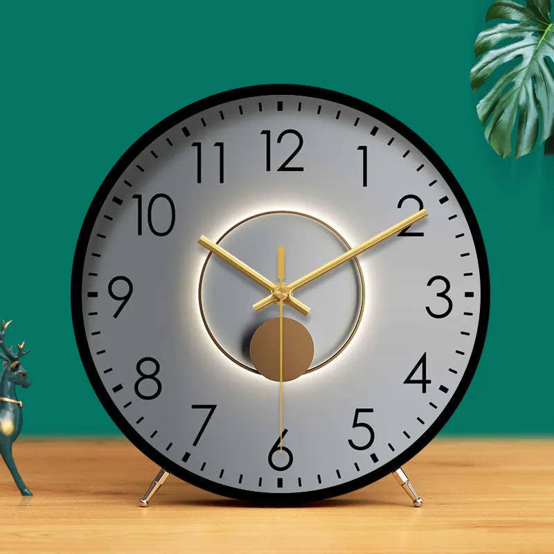 Luxury Desktop Quartz Clock, Creative Modern Table Clock for Home Living Room Decor, Elegant High-end Ornament Timepiece Oasis Select K