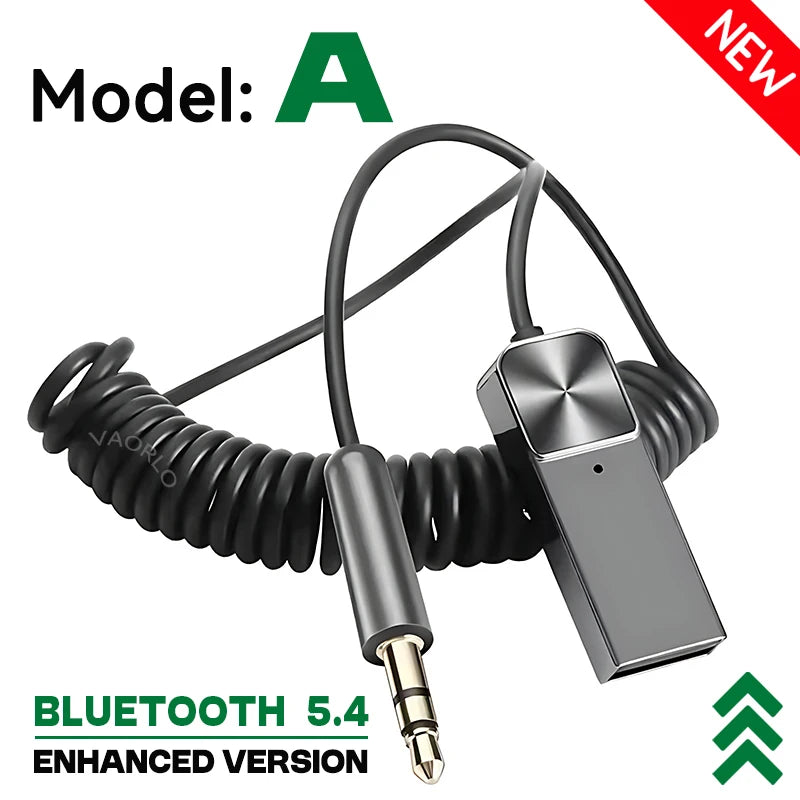 Upgrade Bluetooth 5.4 Audio Receiver Stereo Dongle USB To 3.5mm Jack Car Audio AUX Wireless Adapter With Mic For Car BT Transmit Oasis Select Model A