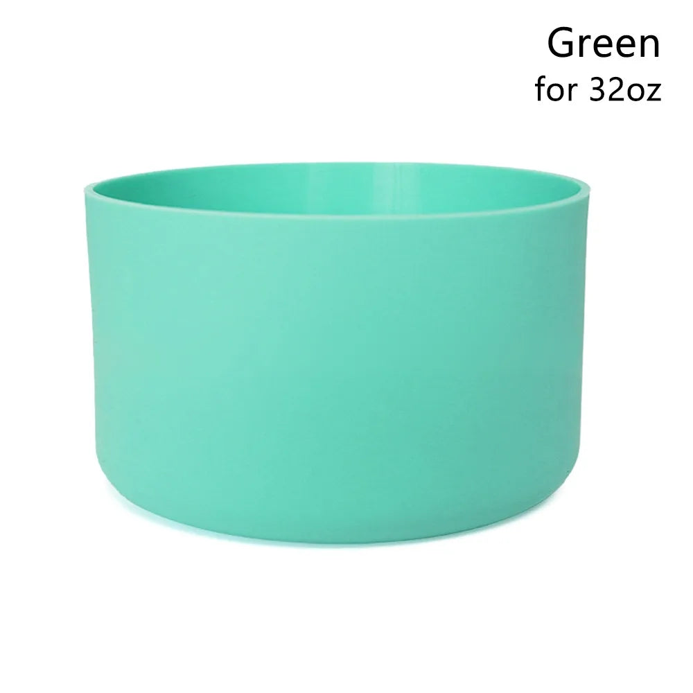 1Pcs New Anti-Slip Silicone Boot Protective Soft Bottle Bottom Base Colorful Cup Sleeve for Owala 24oz 32oz 40oz Oasis Select green for 32oz
