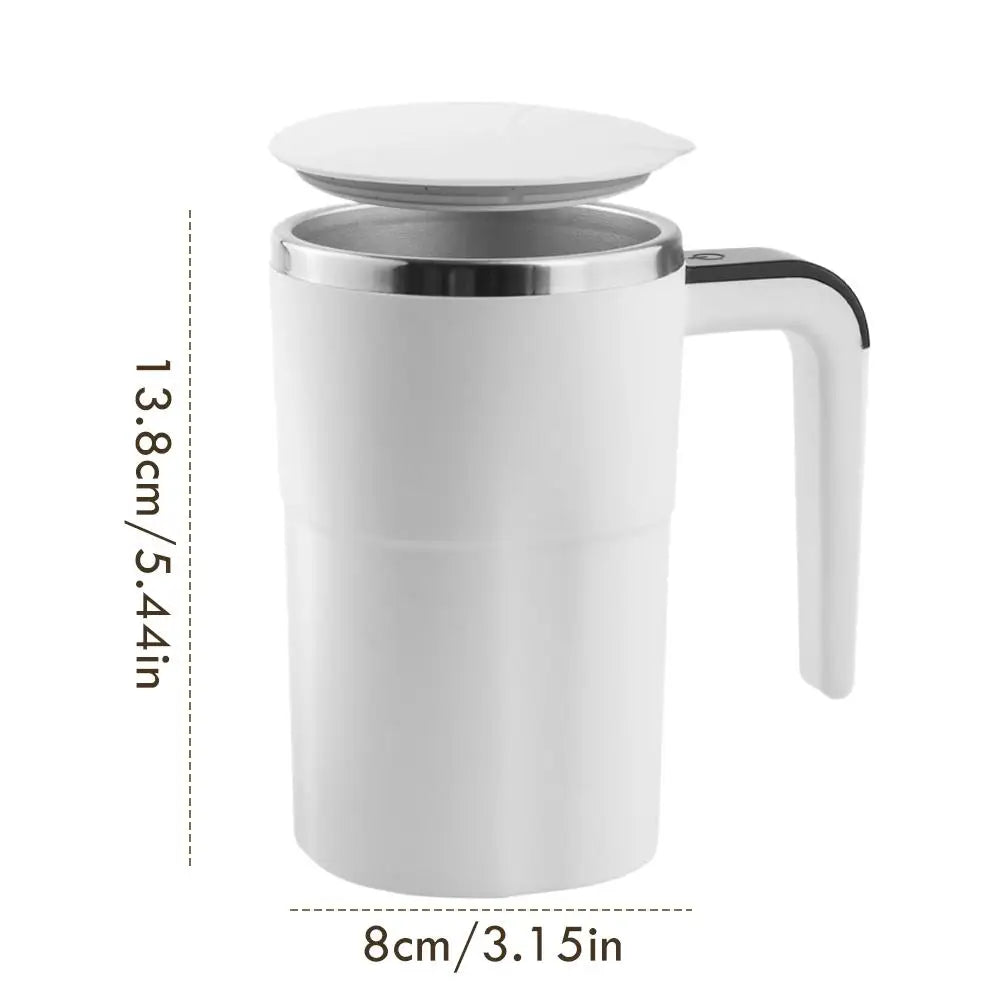 380ml Electric Self-Stirring Mug – USB Rechargeable Stainless Steel