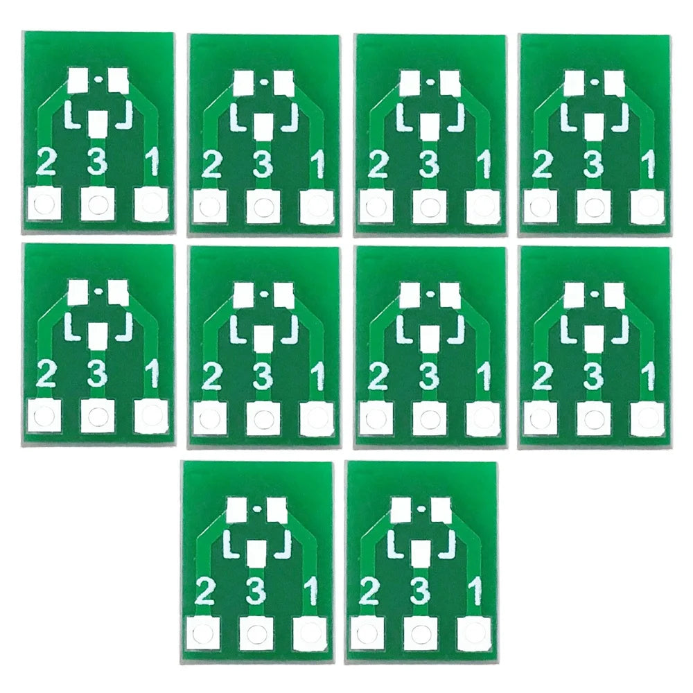 10Pcs SOT23 SOT23-3 Turn SIP3 Double-Side SMD Turn DIP SIP3 Adapter Converter Plate SOT SIP IC Socket PCB Board DIY Kit Oasis Select Default Title