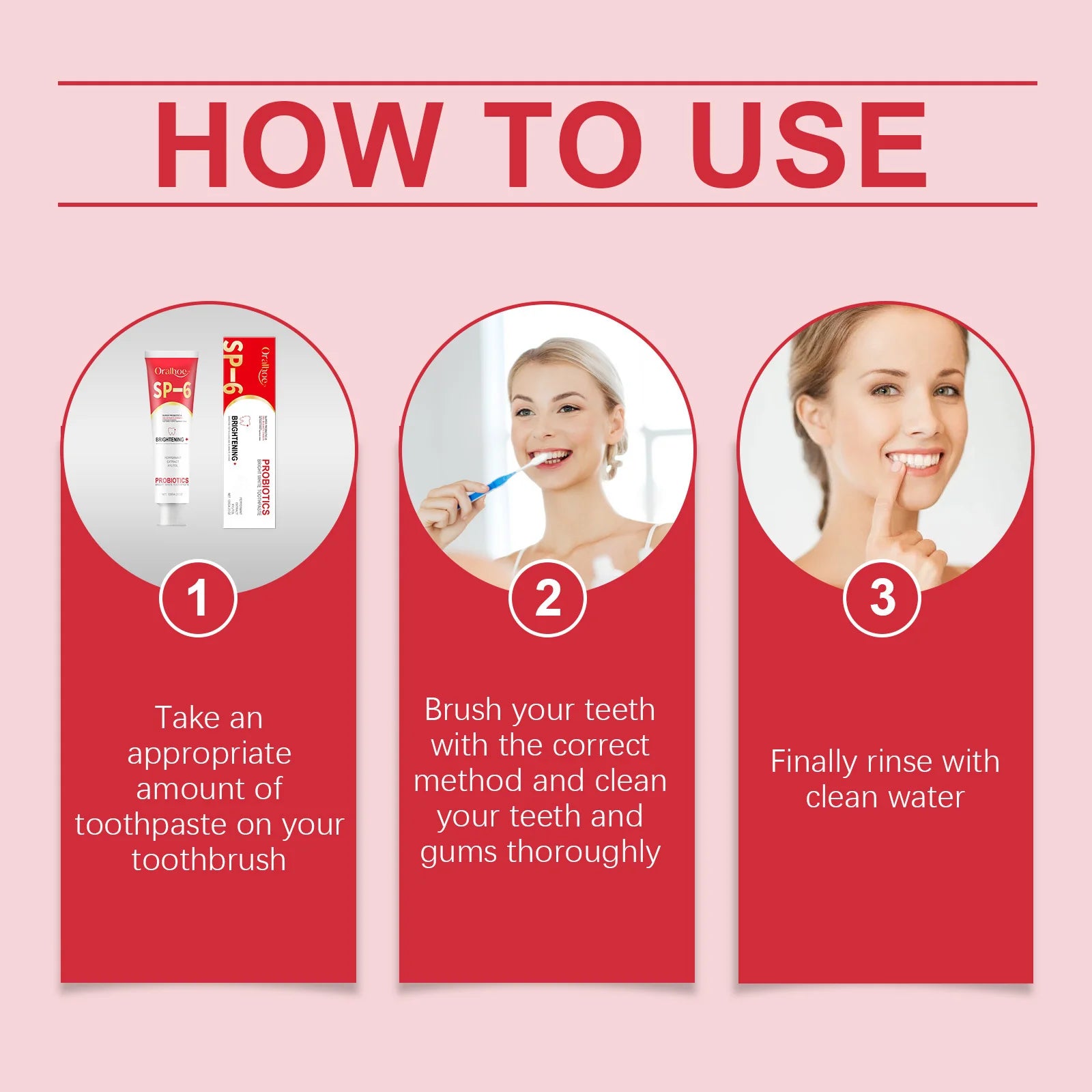 SP6 Probiotic Brightening Toothpaste Remove Plaque Stains Keep Fresh Breath Preventing Periodontitis Oral Teeth Care Toothpastes Oasis Select