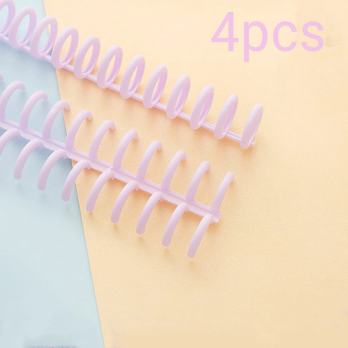 1-4pcs plastic 30-hole binder spine, can be cut, can hold up to 85 sheets of paper, DIY paper notebook album. Oasis Select 4Pcs purple