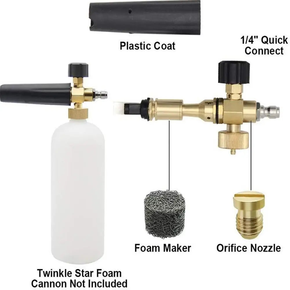 Snow Foam Cannon 1L – 1/4" Quick Connect Car Pressure Washer Gun