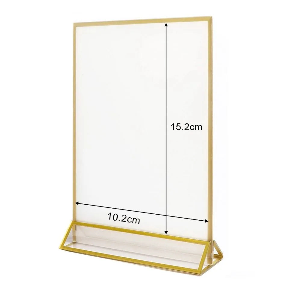 Fashion Acrylic Table Number Hold DIY Double-Sided Menu Stand Party Decor Phnom Penh Display Signs Support Party Oasis Select 6inch