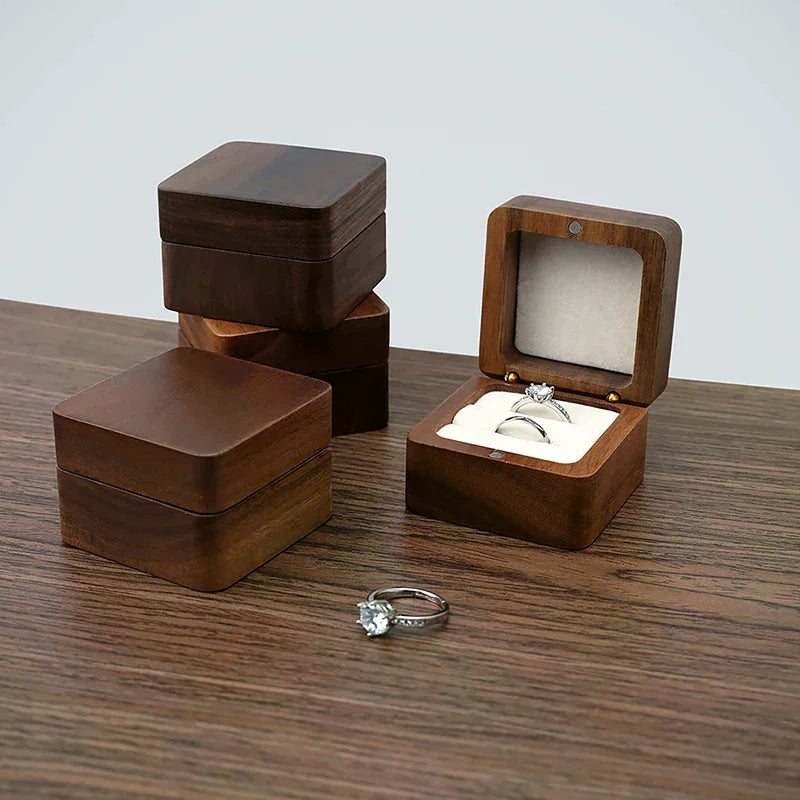 Luxury Wood Jewelry Box Wedding Ring Box Earring Rings Box Jewelry Organizer Box Jewelry Gift Packaging Box Bracelet Package Oasis Select