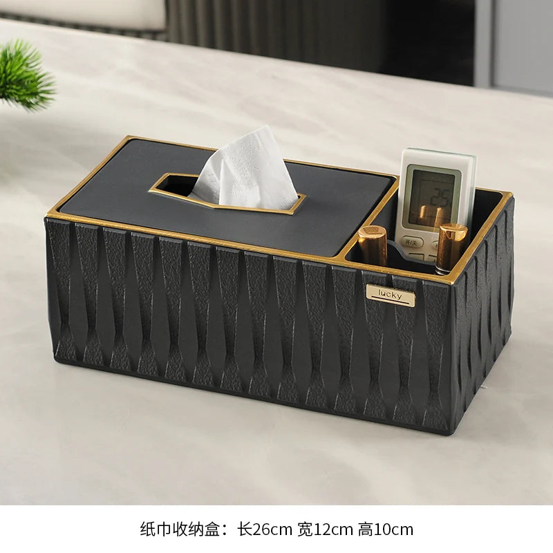 Household simple living room light luxury creative office fly ash ashtray tissue box desktop decoration storage accessories Oasis Select E