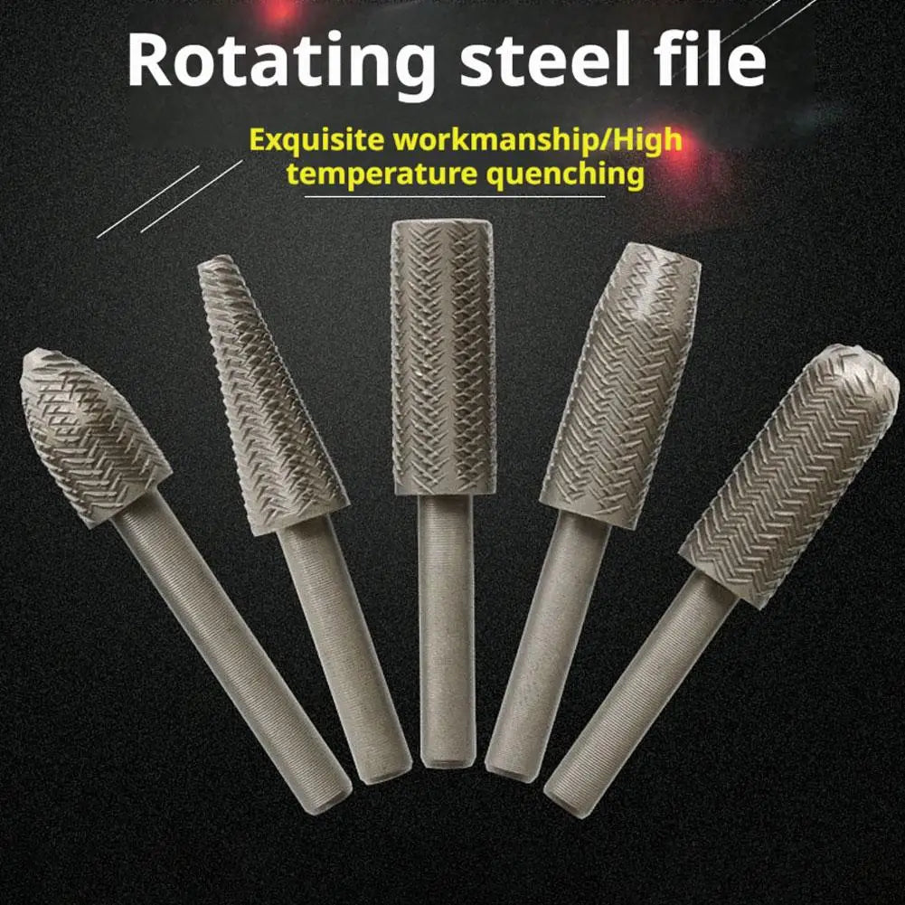 5-Piece Double Cut Carbide Rotary Burr Set | 6mm Shank Rotary Burr Set Oasis Select