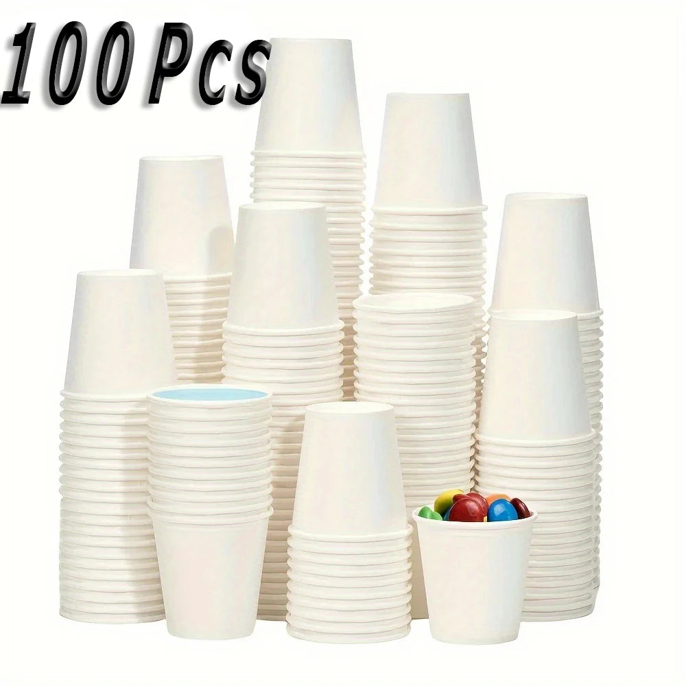50/100PCS Disposable Small Paper Cup Tasting Cup Perfect for Coffee Candy Juice Home Supermarket Holiday Party Activities Oasis Select 100PCS