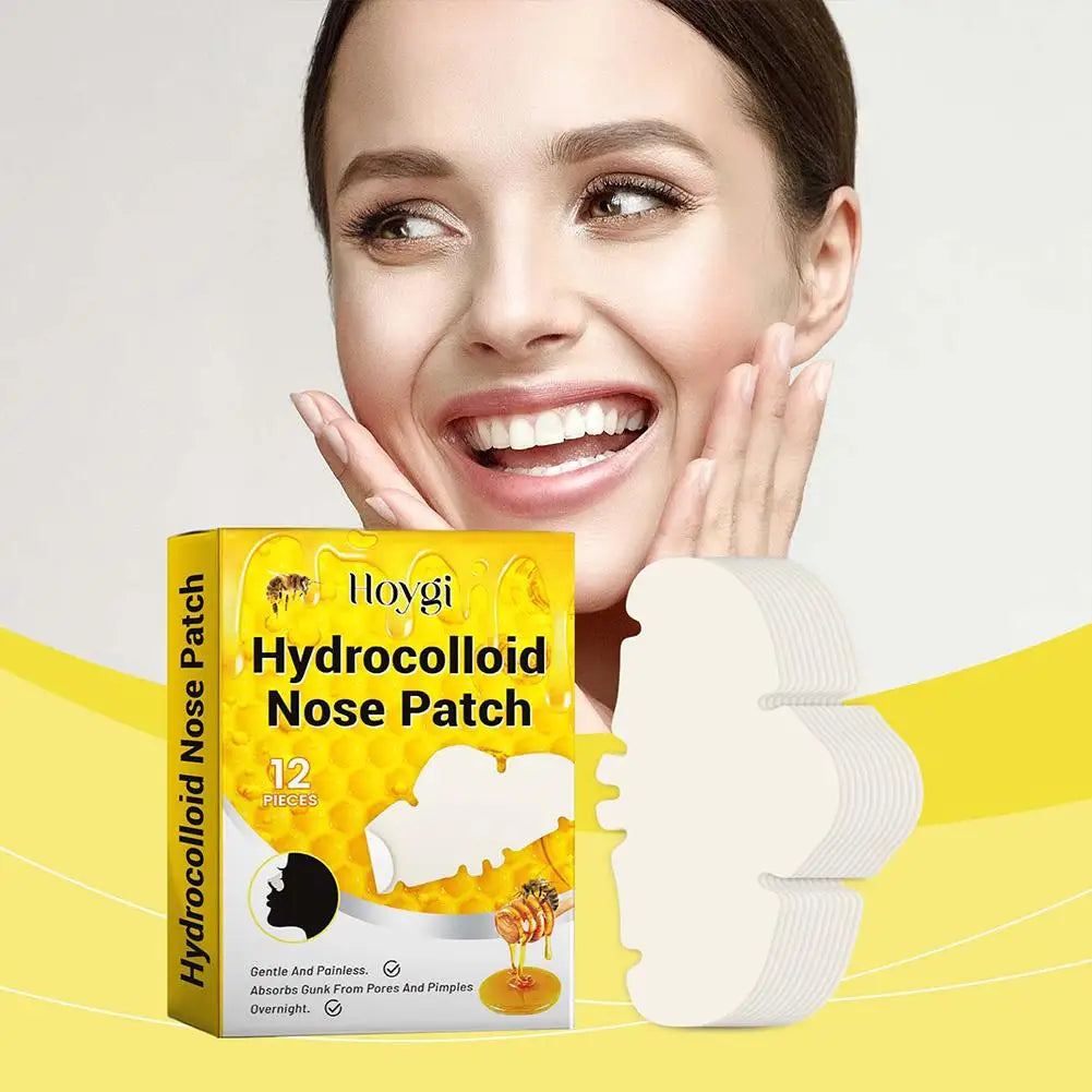 12Pcs Hydrocolloid Nose Patches Absorbing Cover Hydrocolloid Patches For Nose Blackheads Pimples Removal Pores Oasis Select