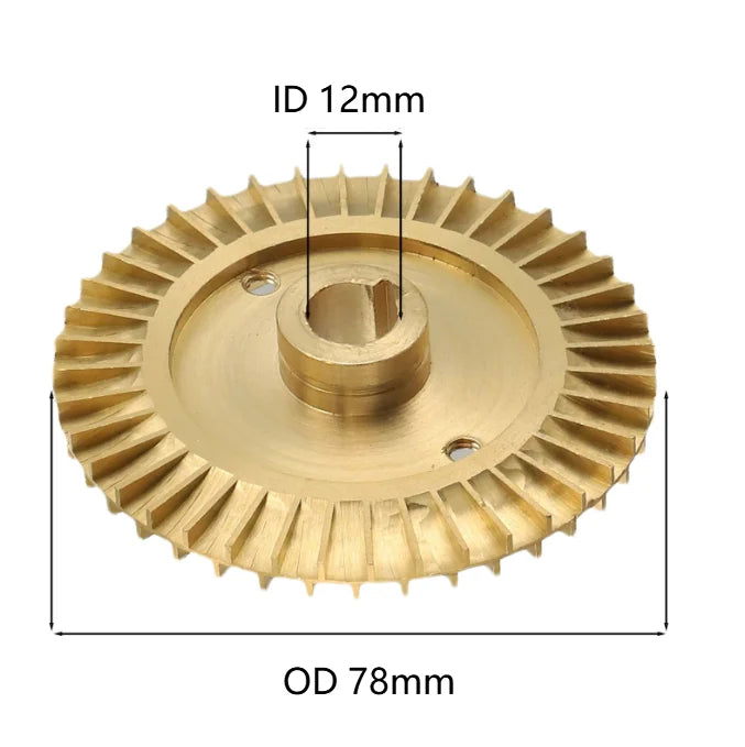 Brass Water Pump Impellers Backward Curved Vanes Self-priming Pump Double-sided Copper Pump Impeller Oasis Select
