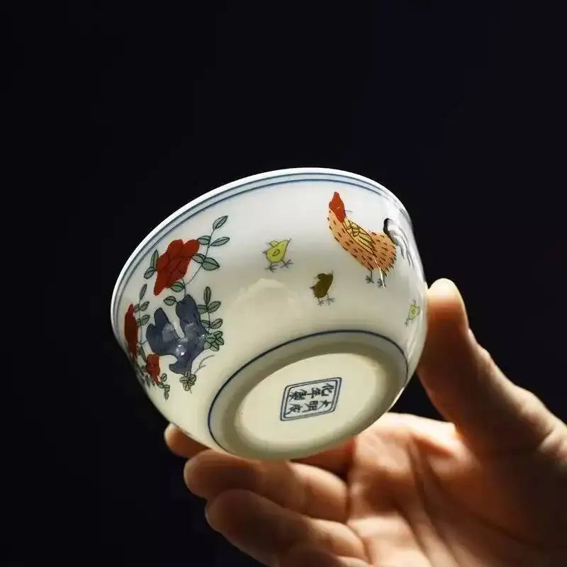 Ceramic Cup Antique Bone China Chicken Cup Tea Wine Water Ware Drinkwear Supplies Oasis Select