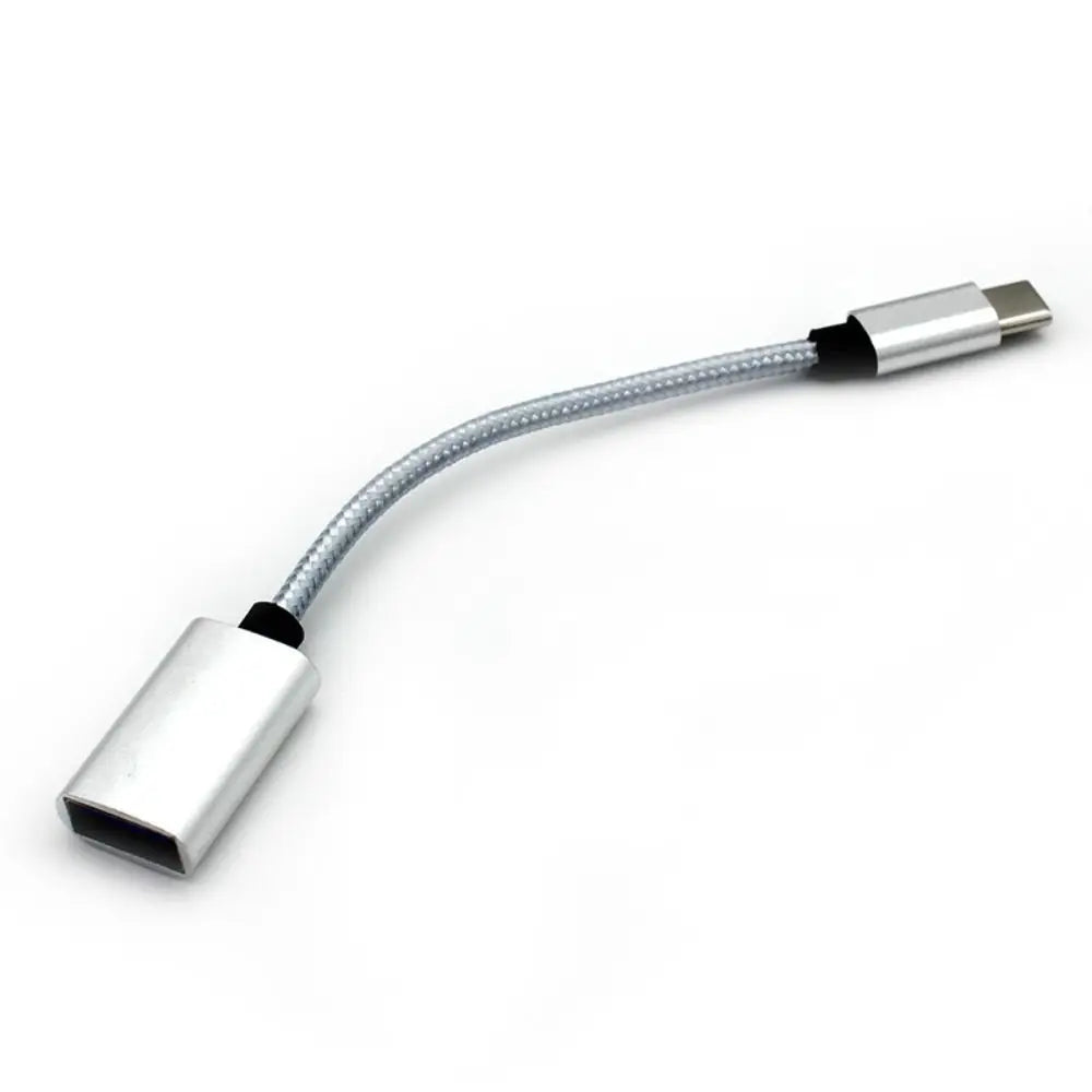 Short Digital Cables Converter Type C Cable Mobile Phone OTG Connector Cable OTG USB Cable USB to Type C Adapter OTG Data Cable Oasis Select silver