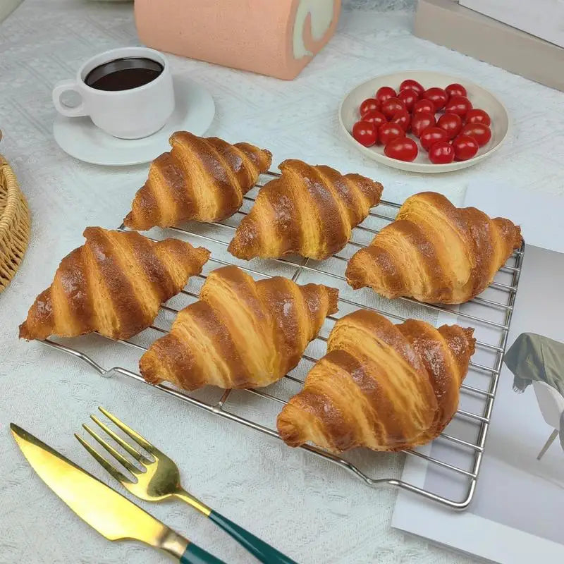 Artificial Croissant Bread for Decoration Artificial Croissant Look Food Model Home Kitchen Desk Window Shops Sample Display Oasis Select