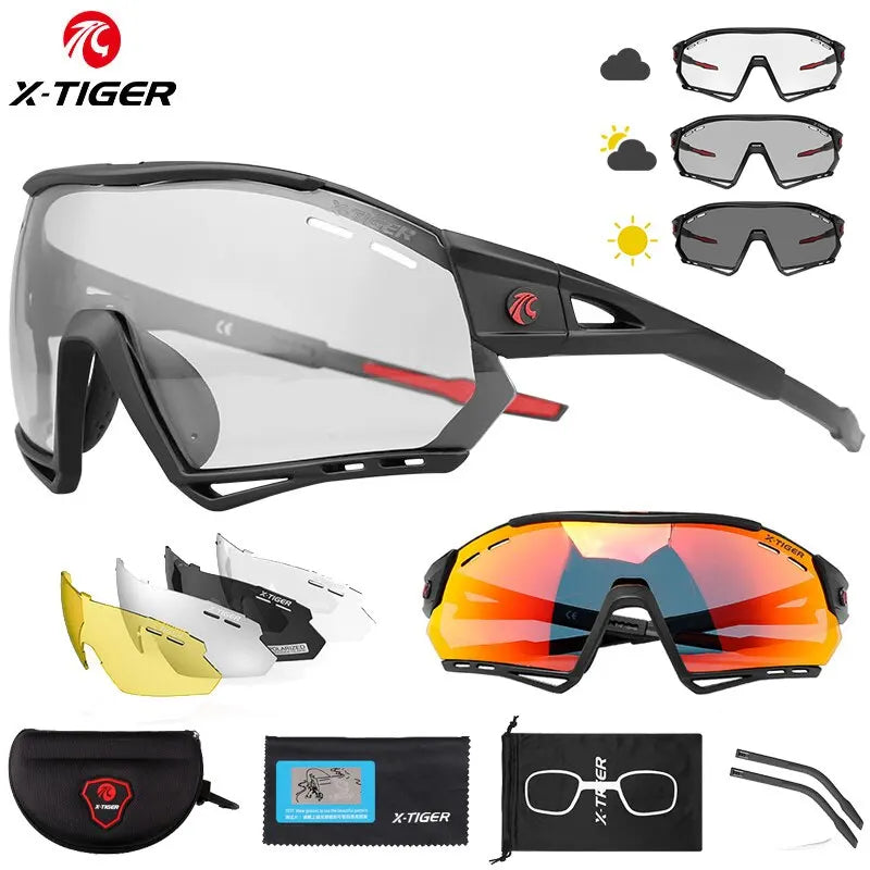X-TIGER Photochromic Sports Sunglasses Bike Cycling Glasses Polarized UV400 Riding Driving Baseball Running Fishing Eyewear Oasis Select Colors 02
