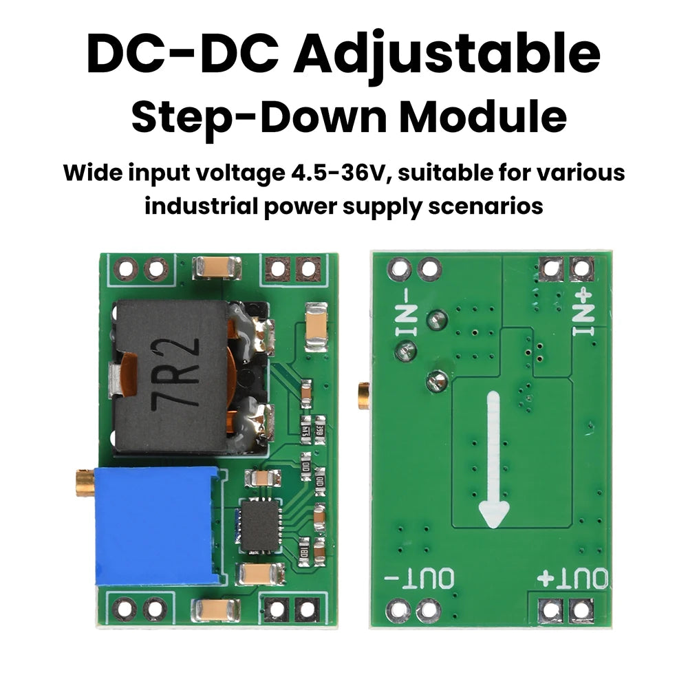 Adjustable Step-Down Module DC-DC 4.5-36V to 0.8-32V High Efficiency 5.6A Power Supply Compact Design for Industrial Electronics Oasis Select