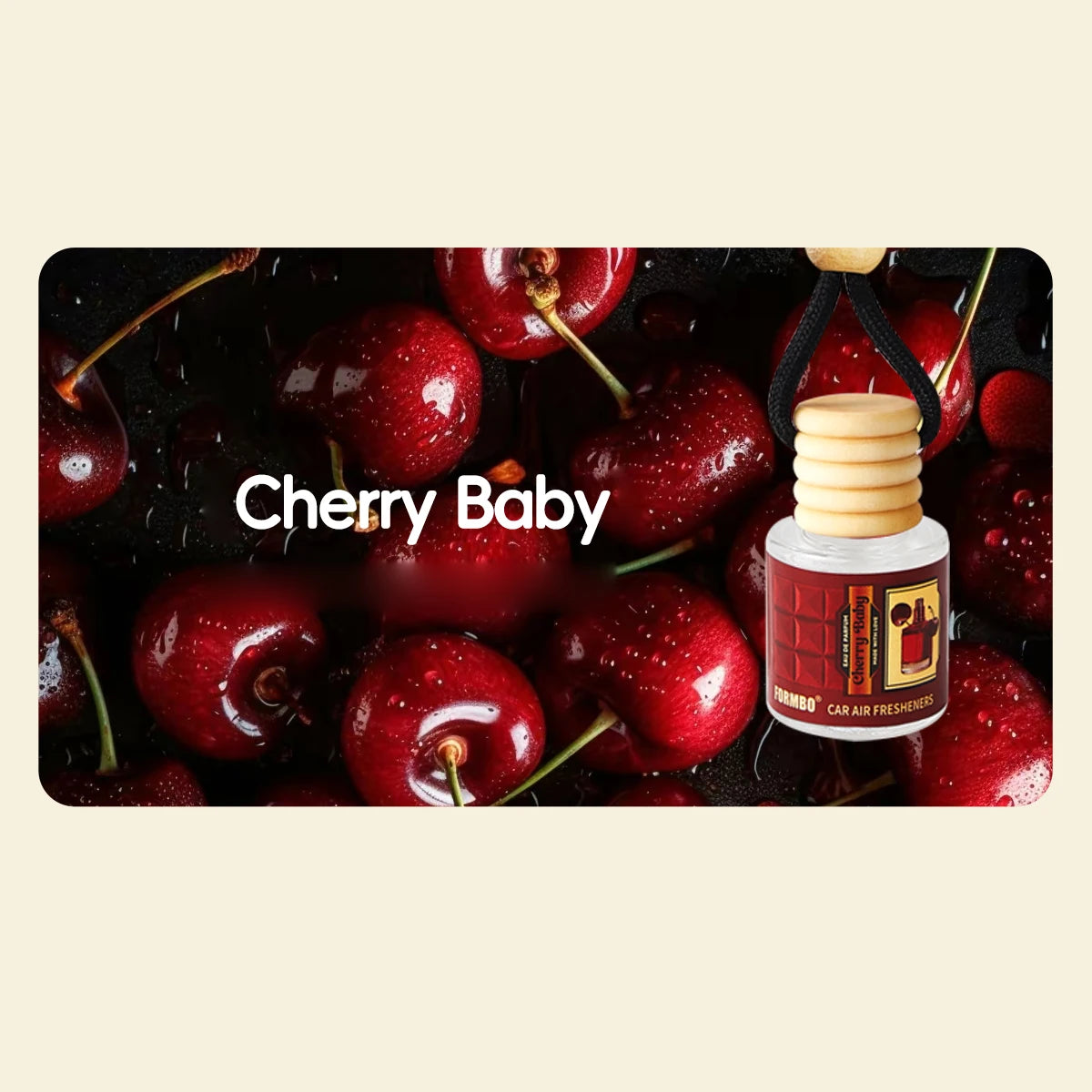 Long-Lasting Car Air Freshener – Essential Oil Fragrance Car Air Freshener Oasis Select Cherry Baby