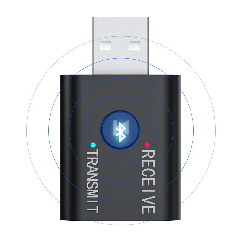 1Pc USB Bluetooth 5.0 Transmitter Receiver Stereo Bluetooth USB 3.5mm For TV PC Headphones Home Stereo Car Bluetooth Receiver Oasis Select