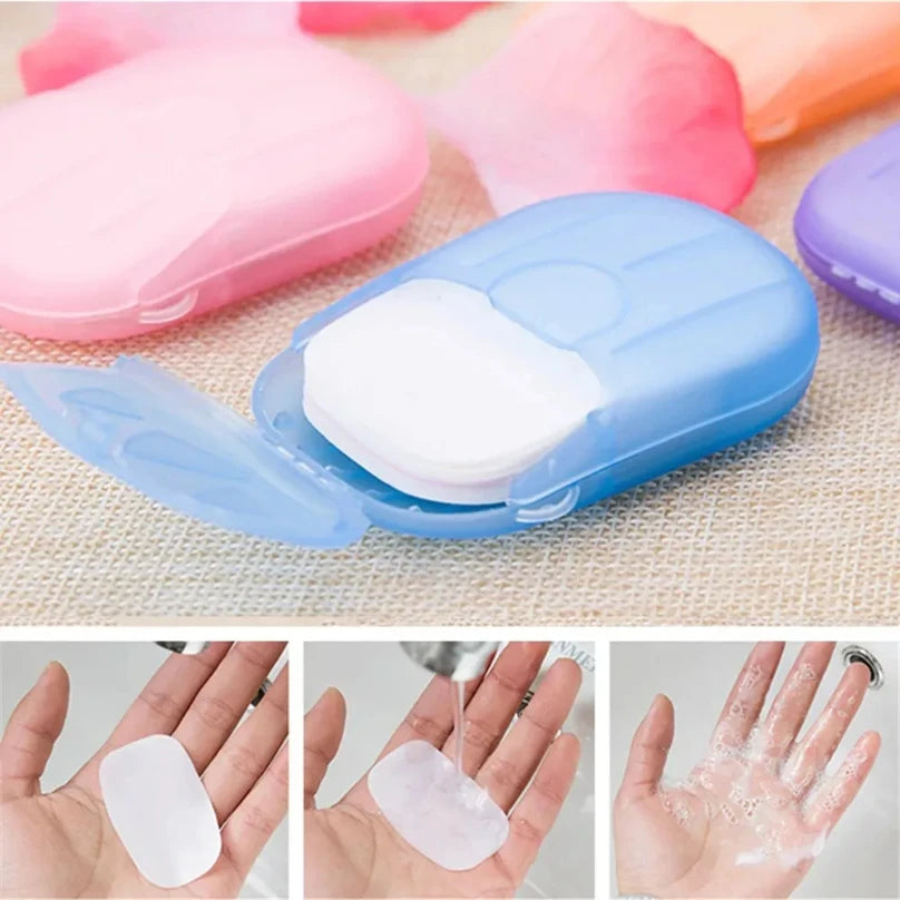 Portable Soap Paper Disposable Travel Camping Mini Cleaning Soaps for Washing Cleaning Hand for Outdoor Hiking Outdoor Supplies Oasis Select
