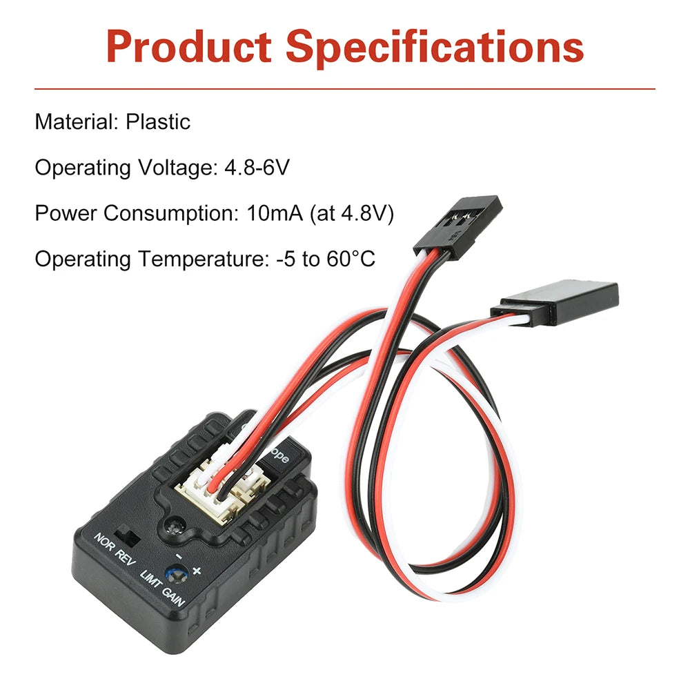 Automatic Stability Control Gyroscope for RC Drift Racing Car Professional RC Gyro Integrated Compact Two Axis Gyroscope Oasis Select