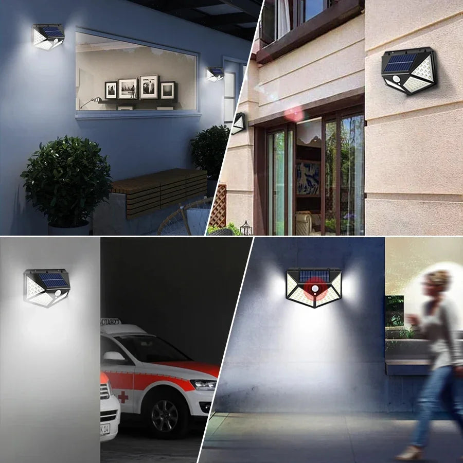 LED Solar Lights Outdoor Waterproof Motion Sensor Garden Lights Solar Powered Street Light External Lamp for Yard Wall Oasis Select