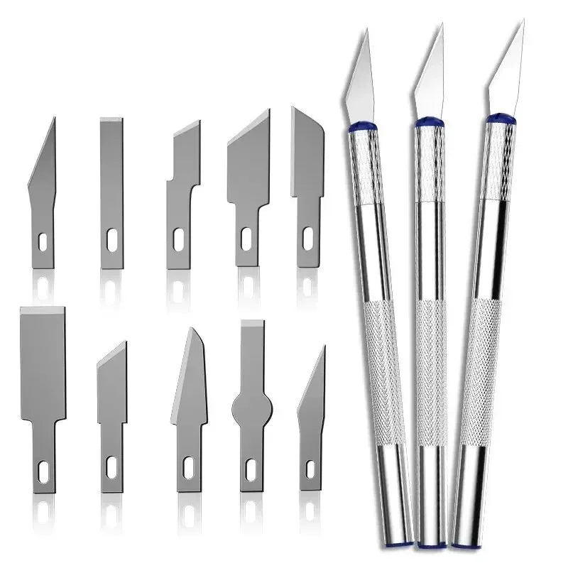 Manual Precision Carving Knife Set Non-slip Pen Style Cutter Practical Gadget for DIY Art Seal and Paper Cutting Oasis Select