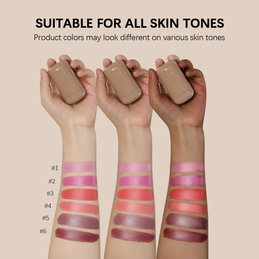 Lakerain 3in1 Cheek Lip Tinted Moistured Blush Stick Waterproof Easy Color Rouge Silky Smooth Blusher Cream Matte Contour Makeup Oasis Select
