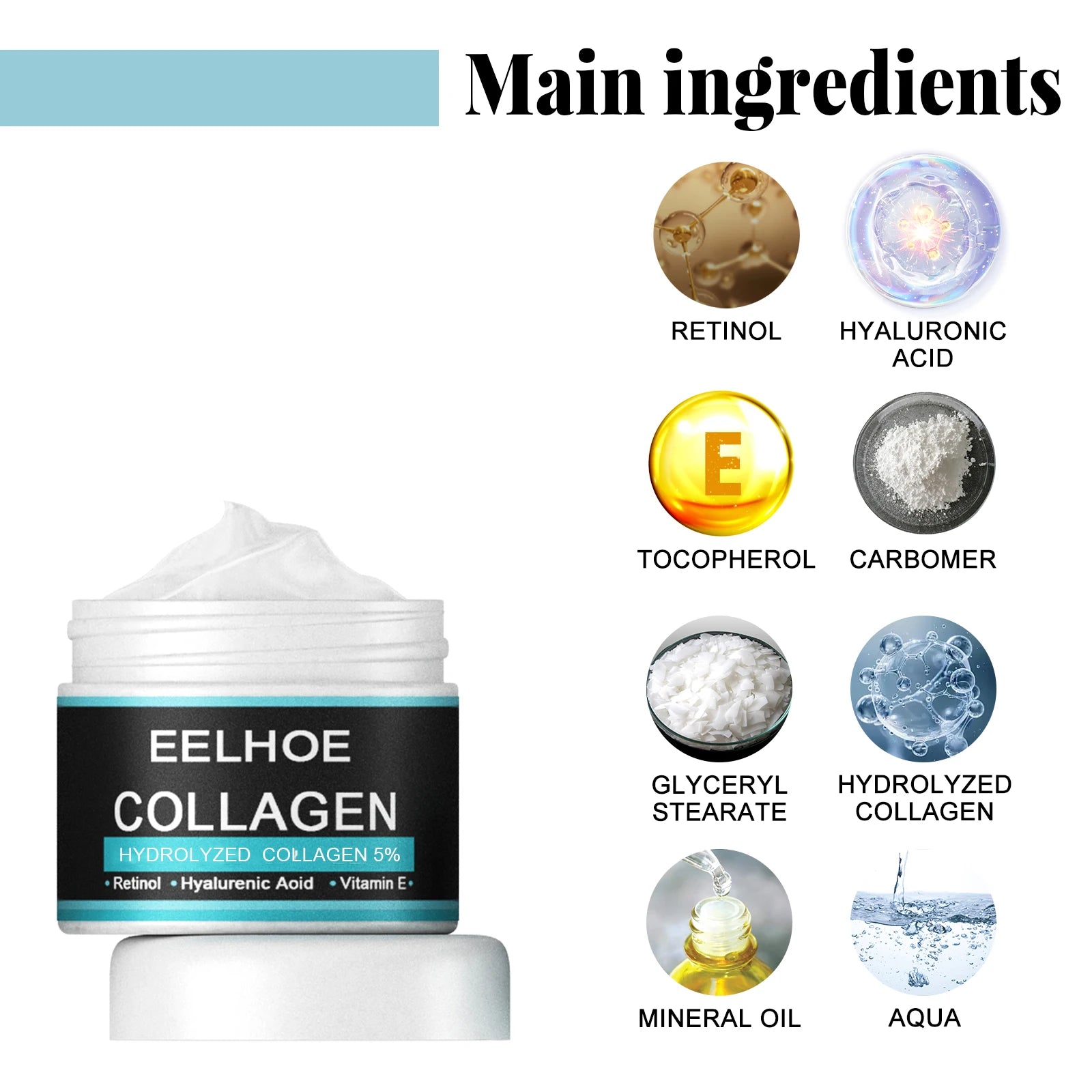 Collagen Creams For Men Smooth Wrinkle Firming Lifting Moisturizing Hyaluronic Acid Brightening Facial Cream Facial Skin Care Oasis Select