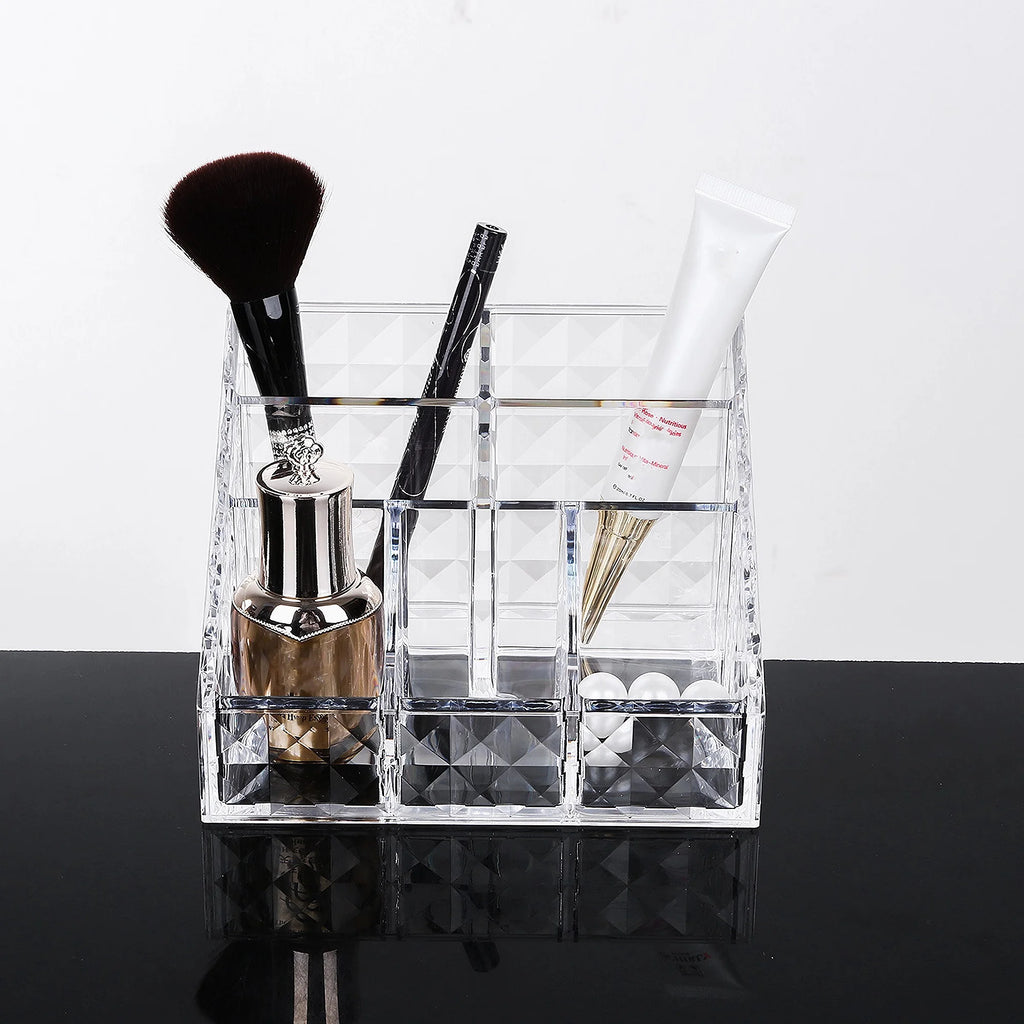1pc Acrylic Cosmetic Organizer,Storage Box for Lipstick,Makeup Brushes and Skin Care Product,Perfect Bathroom Vanity Storage Oasis Select