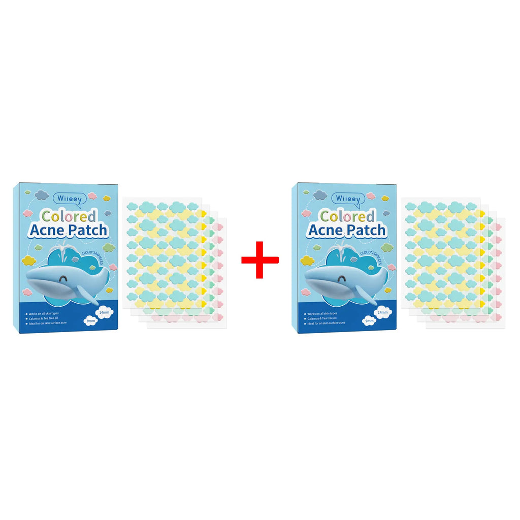 Wiieey Star Acne Patches – Colorful Pimple Stickers 144–288pc Acne Pimple Patch Oasis Select Cloud 144pcs x 2