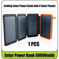 With 4 Solar Panel Wireless Charger Powerbank 50000mAh Solar Power Bank for iPhone 15 Huawei Xiaomi Samsung Poverbank Oasis Select 1 pcs Battery