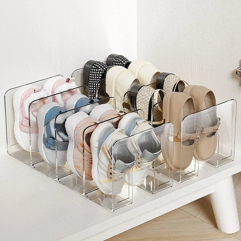 Transparent Plastic Baby Shoe Rack Space Saving Multi Layer Free Standing Shoe Organizer For Entryway Closet Home Storage Oasis Select 2pcs