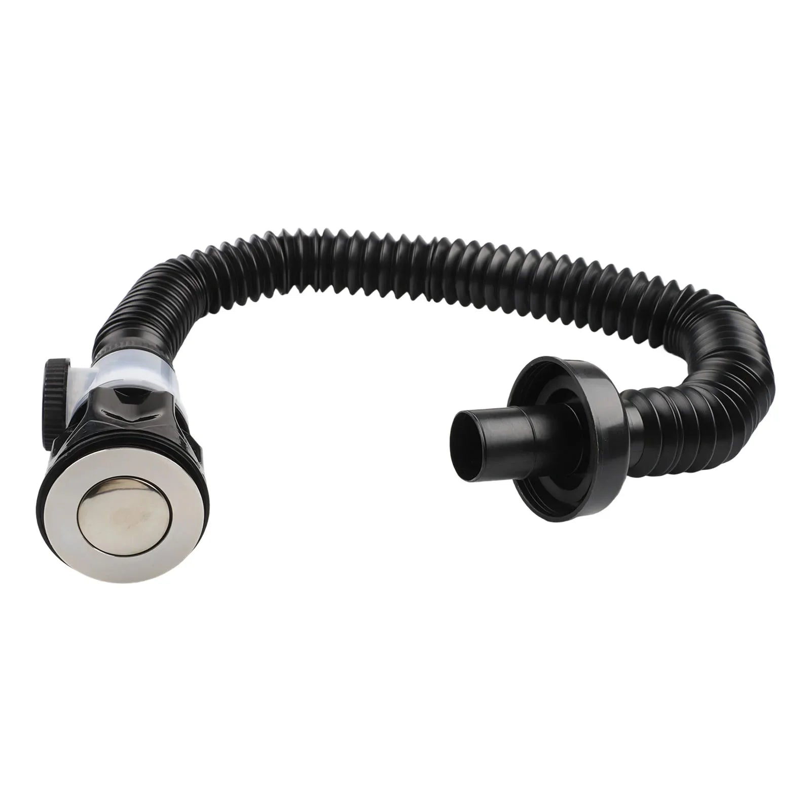 Bathroom Sink Drain Press Type Drain Fitting Black Manual Installation High-quality Materials Anti-insect Design Oasis Select