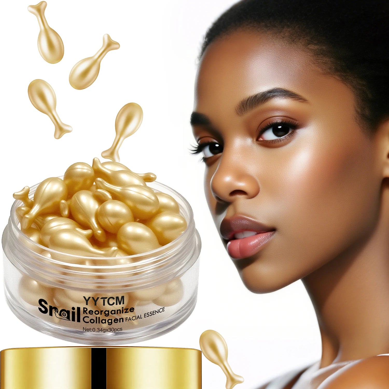 Snail Collagen Serum Capsules – Hydrating, Firming & Squalane Face Serum Capsules Oasis Select