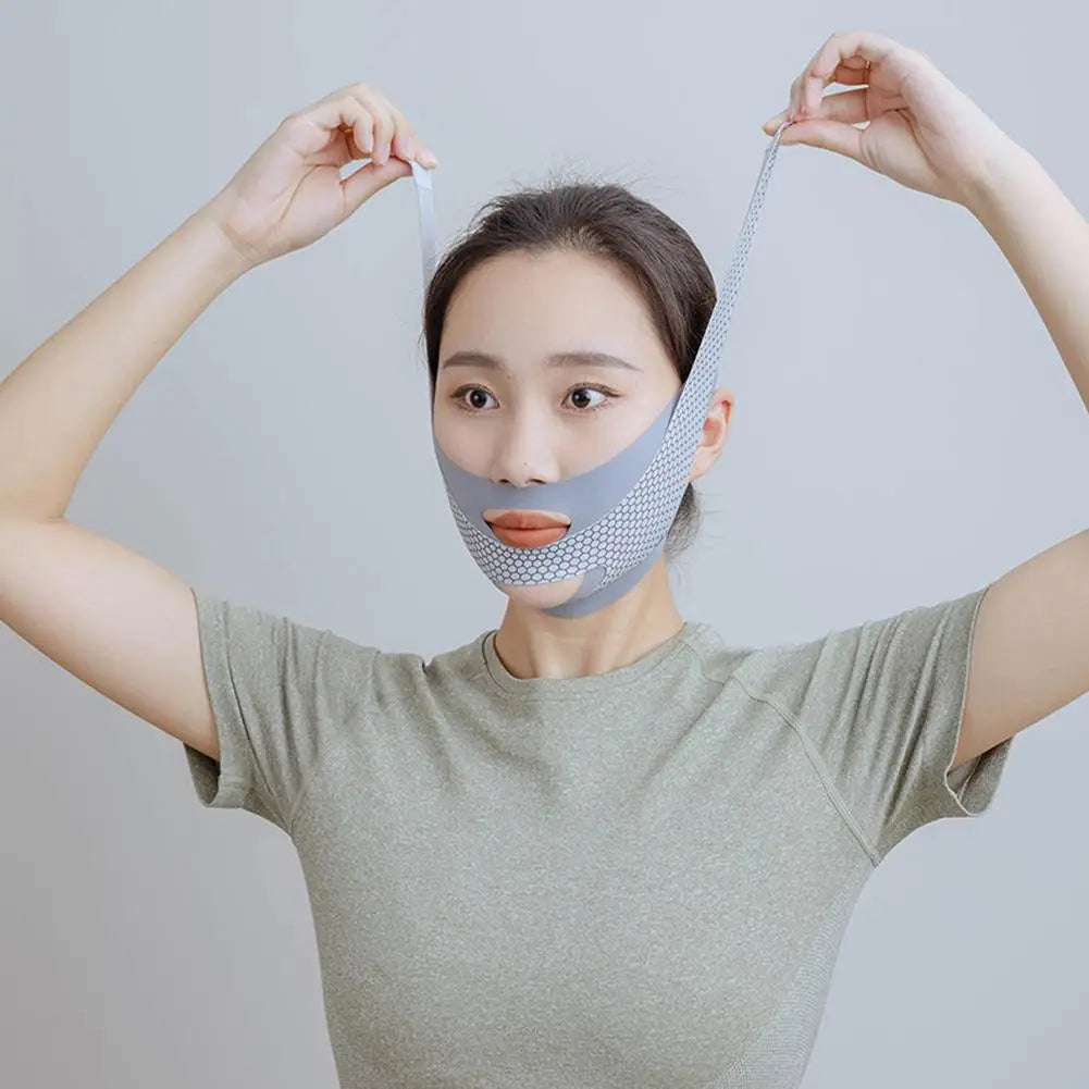 Chin Strap For Sleeping Face V Shaper Adjustable Jaw Strap Jaw Exerciser Double Chin Mask Reusable V Face Chin Lifting Straps Oasis Select