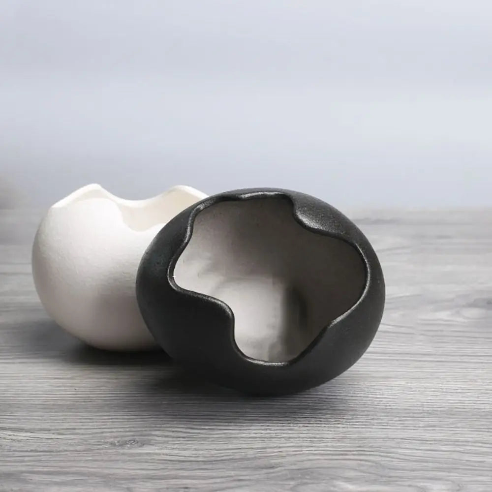Ceramic Eggshell Succulent Planter | Bonsai Flower Pot Decor Ceramic Succulent Planter Oasis Select