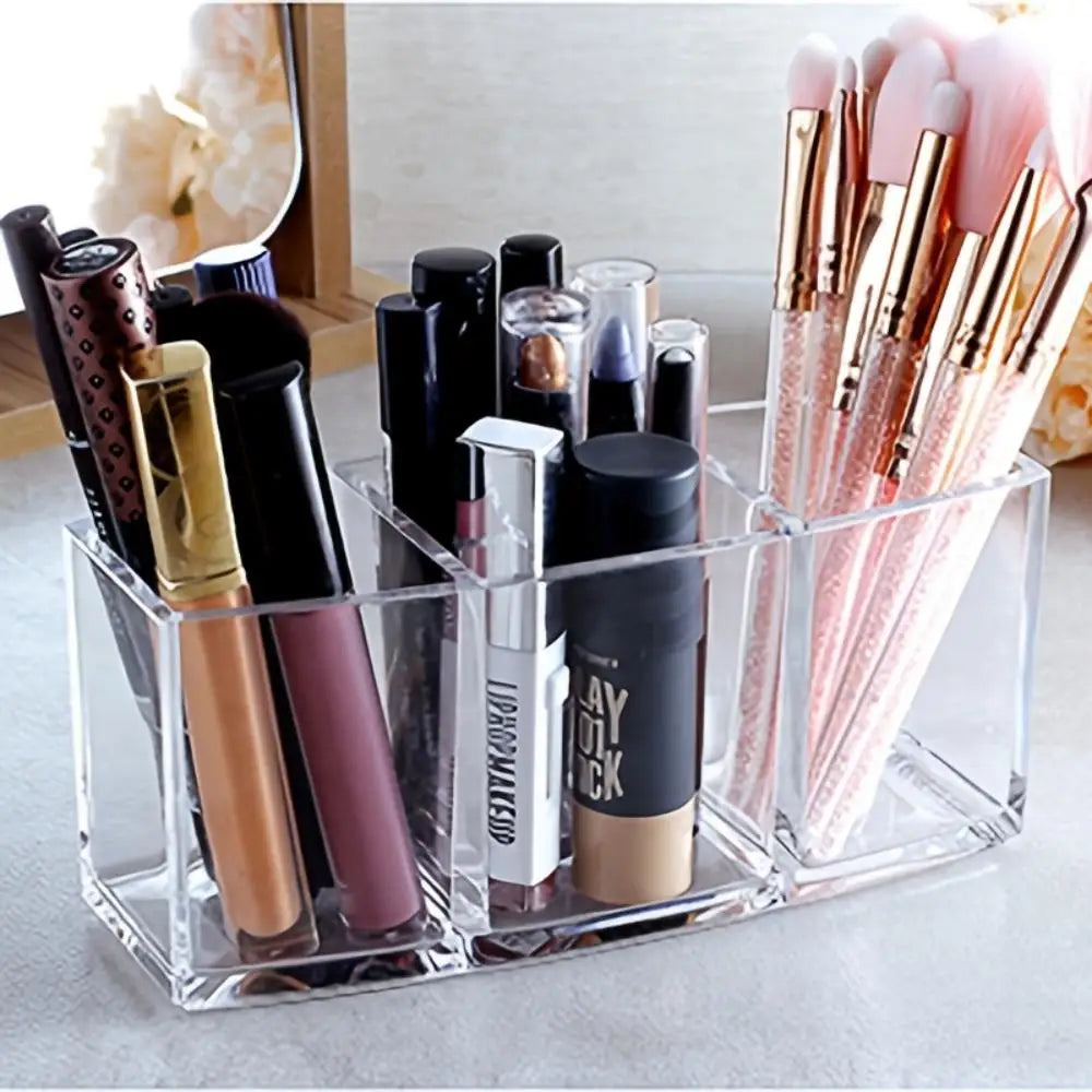High Quality Clear Makeup Brush Organizer, Acrylic Cosmetics Brushes Storage Holders, Cute Pen and Pencil Holder for Desk Oasis Select