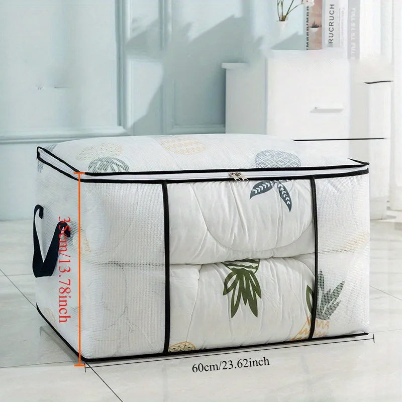 Large Transparent Storage Bag with Zipper &Handle,Heavy-Duty Plastic Suitcase for Clothes,Bedding,Travel,Moving,Seasonal Storage Oasis Select 1PC
